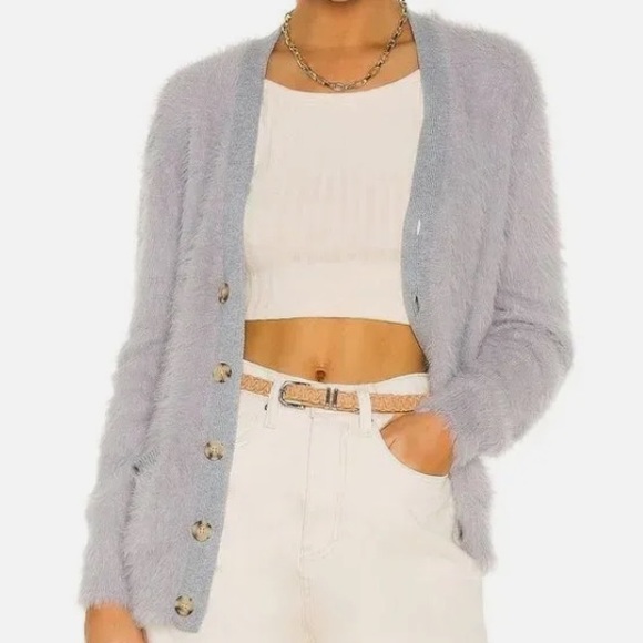 Lazy Day Fuzzy Knit Cardigan Sweater - Picture 1 of 7